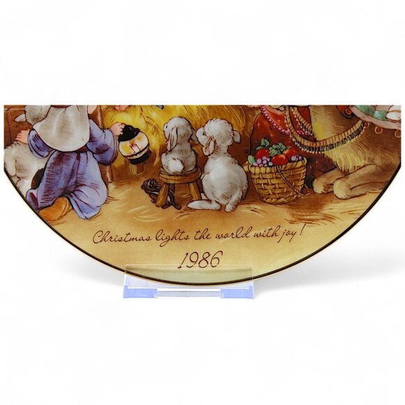 American Greetings 1986 Keepsake Christmas Plate "The Holiest Night" Fine Porcel - Picture 3 of 6